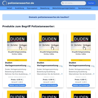 Screenshot polizeianwaerter.de