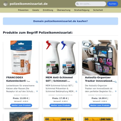 Screenshot polizeikommissariat.de