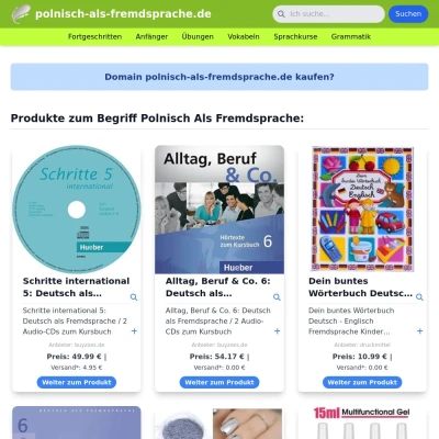 Screenshot polnisch-als-fremdsprache.de