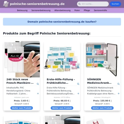 Screenshot polnische-seniorenbetreuung.de