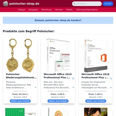 Screenshot polnischer-shop.de