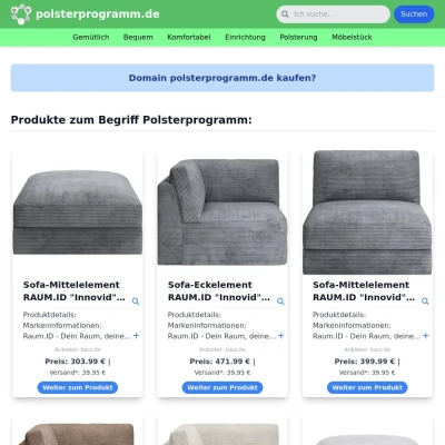 Screenshot polsterprogramm.de