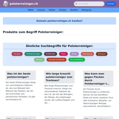 Screenshot polsterreiniger.ch