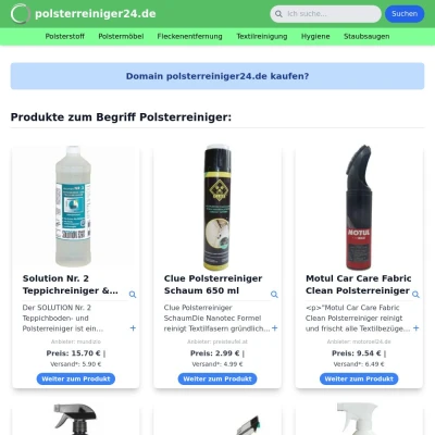 Screenshot polsterreiniger24.de