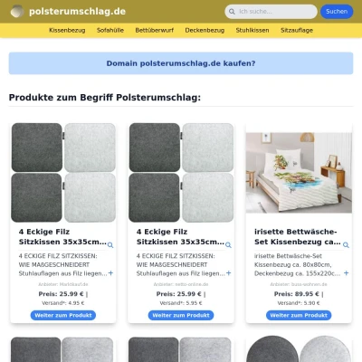 Screenshot polsterumschlag.de