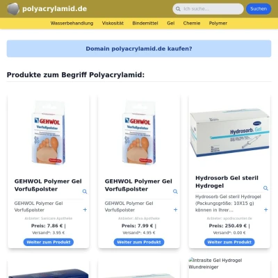 Screenshot polyacrylamid.de