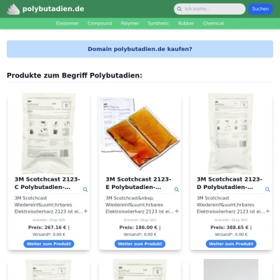 Screenshot polybutadien.de