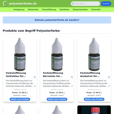 Screenshot polyesterfarbe.de