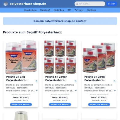 Screenshot polyesterharz-shop.de