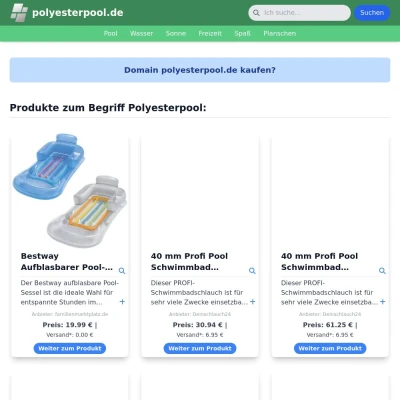 Screenshot polyesterpool.de