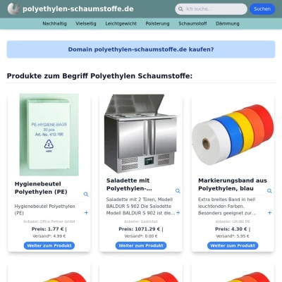 Screenshot polyethylen-schaumstoffe.de