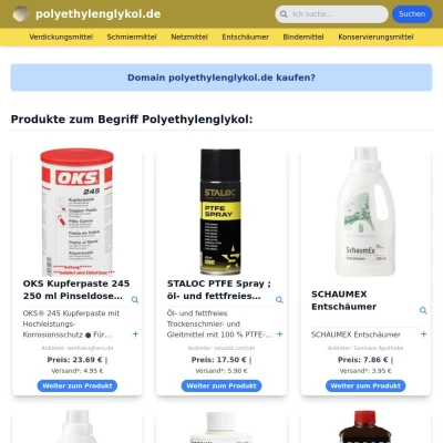 Screenshot polyethylenglykol.de