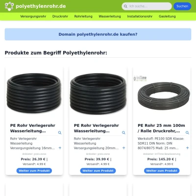 Screenshot polyethylenrohr.de