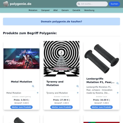 Screenshot polygenie.de