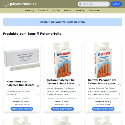 Screenshot polymerfolie.de