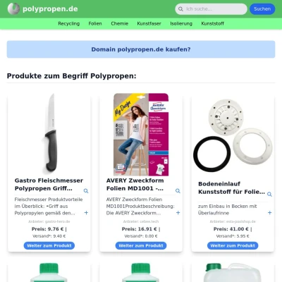 Screenshot polypropen.de