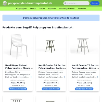 Screenshot polypropylen-brustimplantat.de