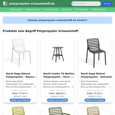 Screenshot polypropylen-schaumstoff.de