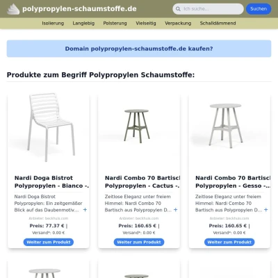 Screenshot polypropylen-schaumstoffe.de