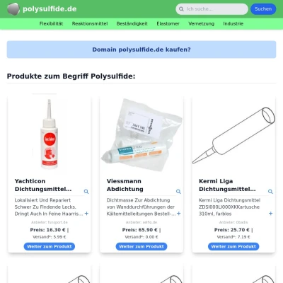 Screenshot polysulfide.de