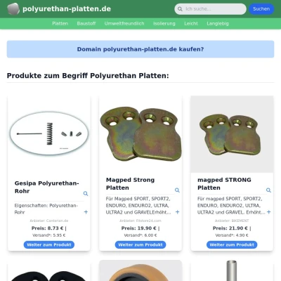 Screenshot polyurethan-platten.de