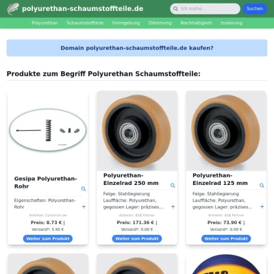 Screenshot polyurethan-schaumstoffteile.de