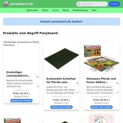 Screenshot ponyboard.de