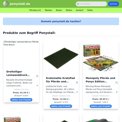 Screenshot ponystall.de