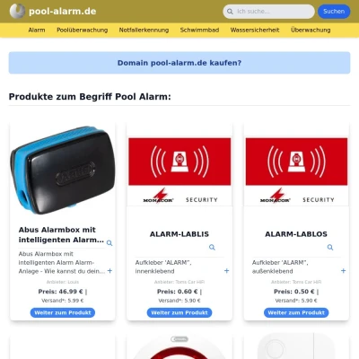 Screenshot pool-alarm.de