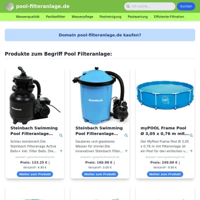 Screenshot pool-filteranlage.de