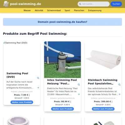 Screenshot pool-swimming.de