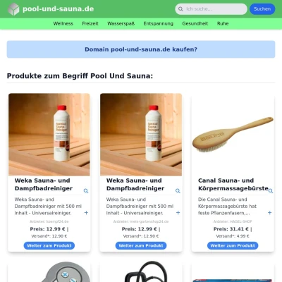 Screenshot pool-und-sauna.de
