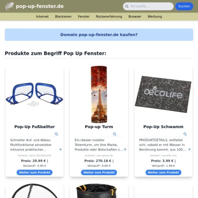 Screenshot pop-up-fenster.de