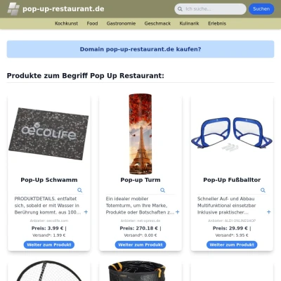 Screenshot pop-up-restaurant.de