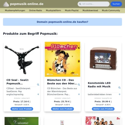 Screenshot popmusik-online.de