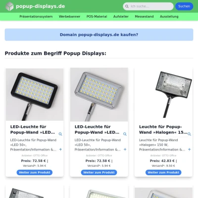 Screenshot popup-displays.de