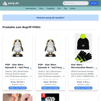 Screenshot porg.de