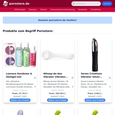 Screenshot pornstore.de