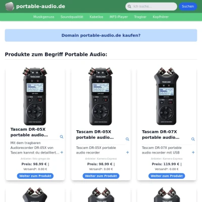 Screenshot portable-audio.de