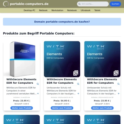 Screenshot portable-computers.de