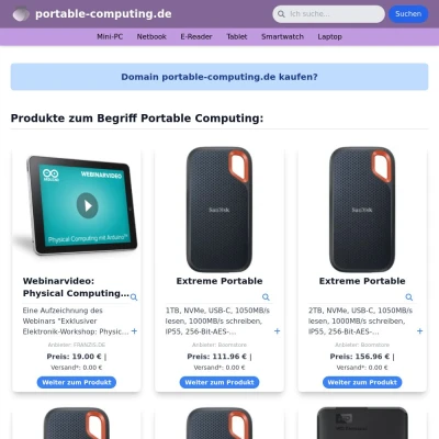 Screenshot portable-computing.de