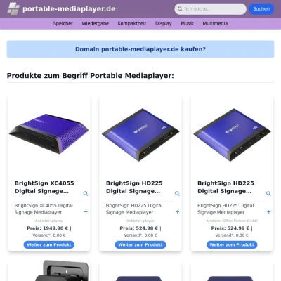 Screenshot portable-mediaplayer.de