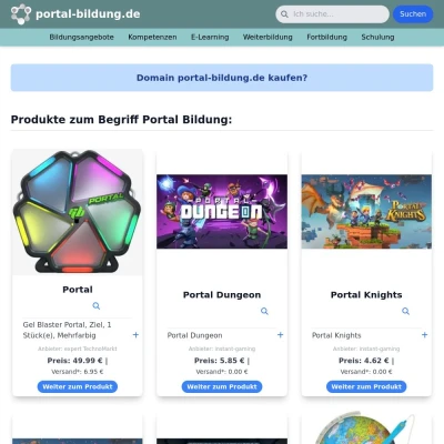 Screenshot portal-bildung.de