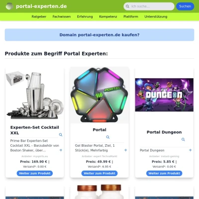 Screenshot portal-experten.de