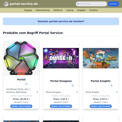 Screenshot portal-service.de