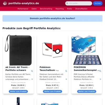 Screenshot portfolio-analytics.de