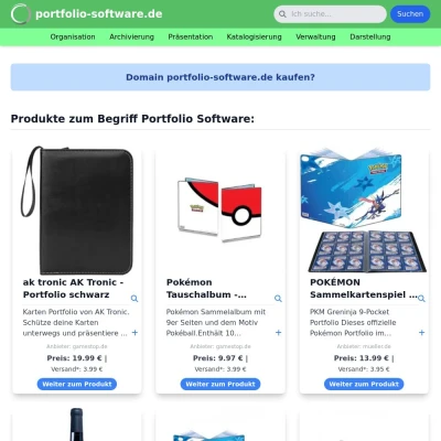 Screenshot portfolio-software.de