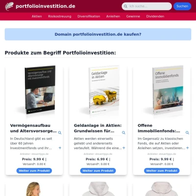 Screenshot portfolioinvestition.de