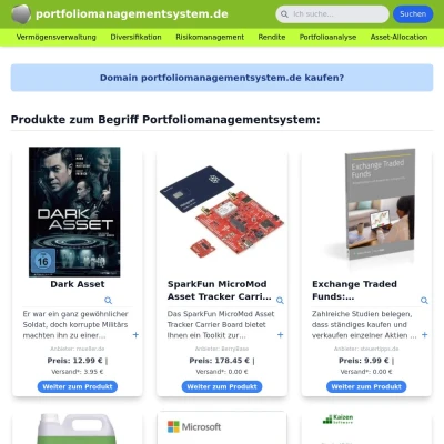 Screenshot portfoliomanagementsystem.de