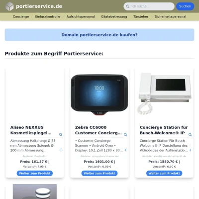 Screenshot portierservice.de